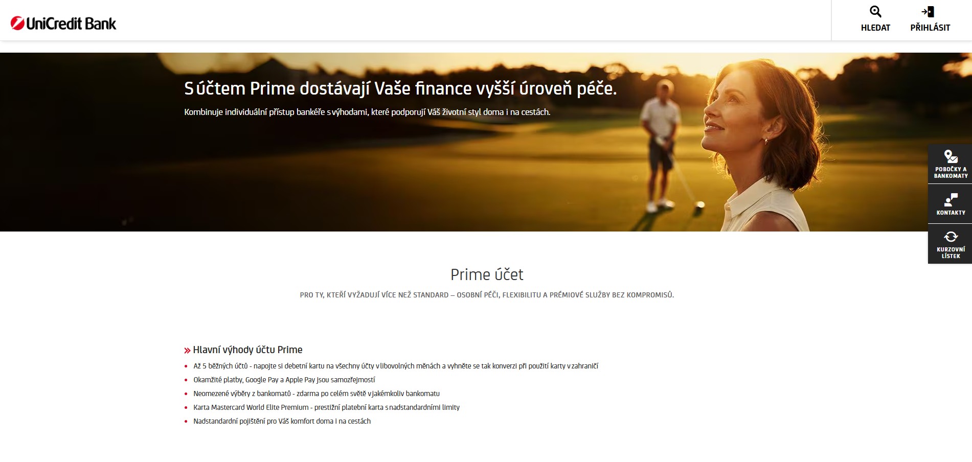 UniCredit Bank spouští službu Prime. Dosáhne na ni více lidí